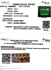 7.23/CT Natural Panna Stone with Govt. Lab Certificate (8991)